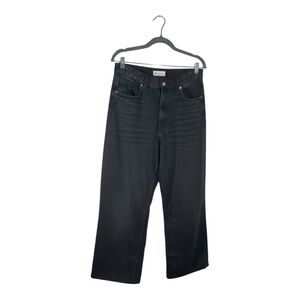 Zara Women’s Black  High Waist Black Flare Denim Jeans Size 8